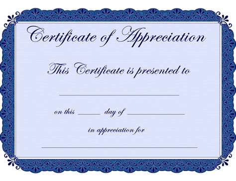 certificates of appreciation printable free.